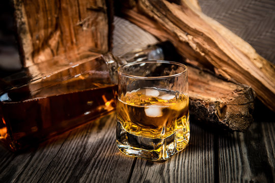 Vintage photo of bourbon bourbon whiskey