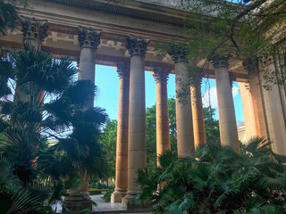 view from the courtyard of the University on the colonnade