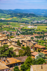 Fototapeta na wymiar Orvieto, Italy - Panoramic view of Orvieto old town and Umbria region