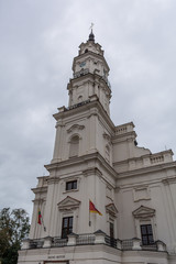 The Town Hall of Kaunas (called White  Swan) in the middle of Town Hall Square in Kaunas, Lithuania. The building dates from 16th century, and is filled with Gothic, Baroque, and Classicist spirit.
