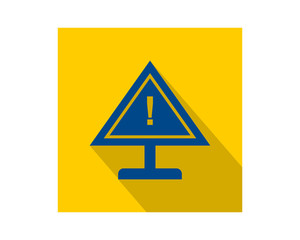 exclamation sign construction repair fix engineering tool equipment image vector icon logo