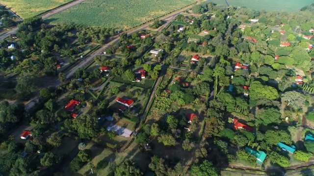Aerial clip of Moshi City, Tanzania.