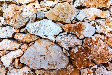 A wall of rough stones