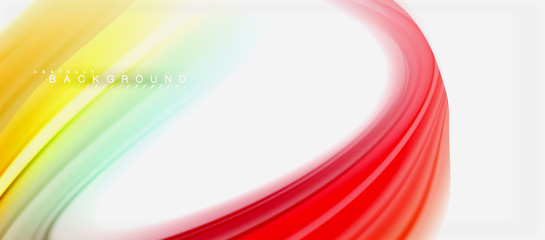 Fototapeta premium Rainbow fluid colors abstract background twisted liquid design, colorful marble or plastic wavy texture backdrop, multicolored template for business or technology presentation or web brochure cover