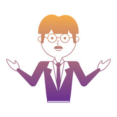 cartoon businessman icon