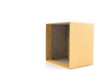 Brown paper box isolated