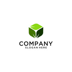 Nature hexagonal logo design