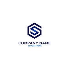 Letter GS hexagon logo design