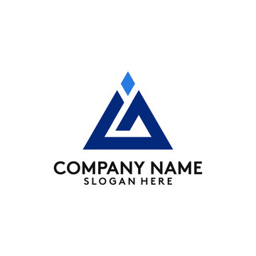 IG Letter Triangle Logo Design