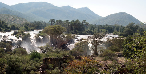 Fototapeta premium Beautiful Epupa falls on the Kunene River, Namibia