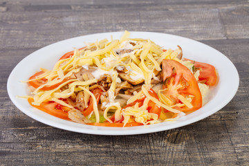 Caesar salad with chicken