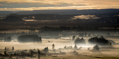 New Zealand Travel sunrise over Rotorua
