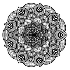 Mandalas for coloring  book. Decorative round ornaments. Unusual flower shape. Oriental vector, Anti-stress therapy patterns. Weave design elements. Yoga logos Vector.