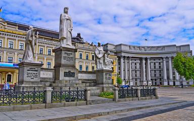 the monument to Princess Olga, the holy Apostle Andrew Pervozvannym and the enlighteners Cyril and...