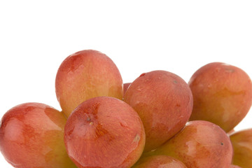 grapes red. ripe fresh. water drop isolated on white background