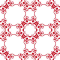 Seamless abstract floral pattern. White vector background. Geometric leaf ornament. Graphic modern pattern