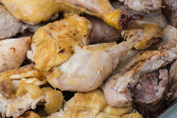 Cooked tasty mixed grilled meat