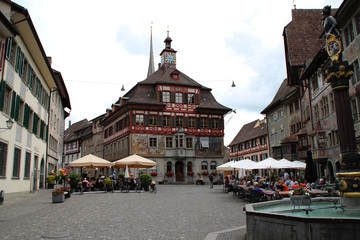 Der Rathausplatz in Stein am Rhein