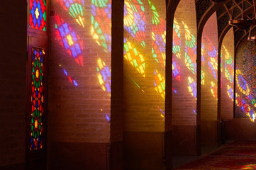 SHiraz, Iran Interior of Nasr al Mulk mosque 2018 May 8