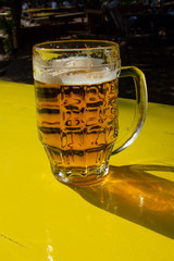 beer glass in summer