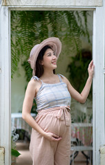 Asian Beauty Pregnant Woman. Maternity concept.
