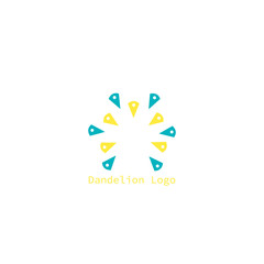 dandelion logo. dandelion icon vector illustration eps 10.