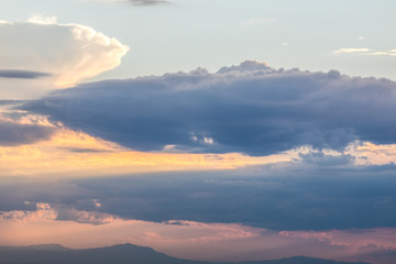sky at sunset in Almaty