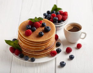 American blueberry pancakes