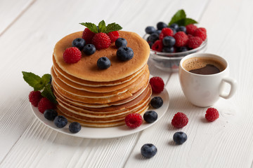 American blueberry pancakes