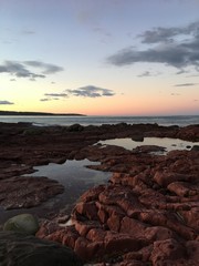 Red rock in a red sky 