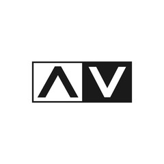 Initial Letter AV Logo Template Design