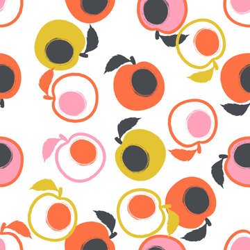pattern with peaches