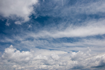 Obraz premium White clouds in summer blue sky