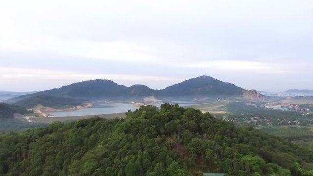 Drone shot on the SuLing Hill Mountain.