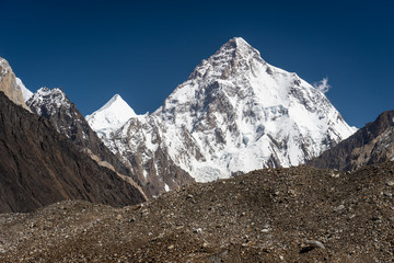 K2-bergtop, op één na hoogste berg ter wereld, Karakoram-gebergte, Pakistan