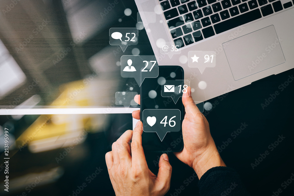 Poster cyber security internet and networking concept.businessman hand working with vr screen padlock icon 