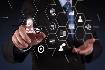 businessman hand  working with touch screen