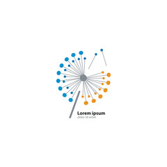 dandelion icon. dandelion logo vector illustration eps 10.
