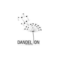 dandelion icon. dandelion logo vector illustration eps 10.