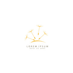 dandelion icon. dandelion logo vector illustration eps 10.