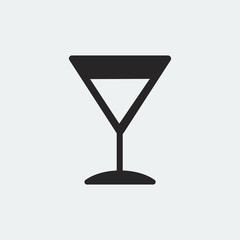 Martini cocktail glass icon illustration