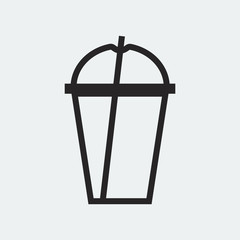 Fototapeta na wymiar Empty plastic cup icon illustration