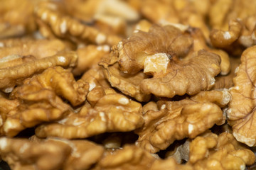 Walnuts close up