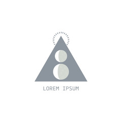 pyramid logo vector illustration. triangle logo . modern logo. 