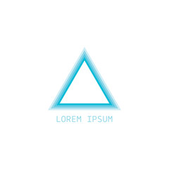 pyramid logo vector illustration. triangle logo . modern logo. 