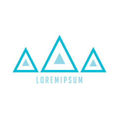 pyramid logo vector illustration. triangle logo . modern logo. 