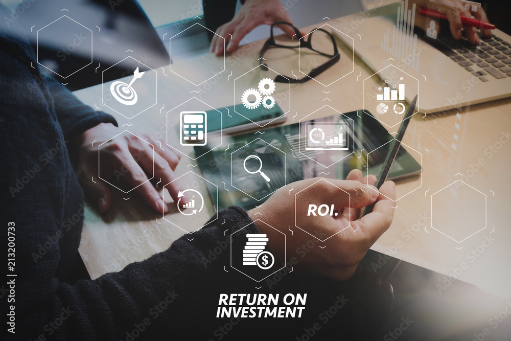 Poster business team meeting present. photo professional investor working with new startup project. finance