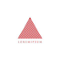 pyramid logo vector illustration. triangle logo . modern logo. 