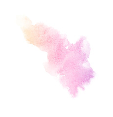 spectrum watercolor splash background isolated on white, for text,tag, logo, design. color like yellow,peach, pink, magenta, violet, blue
