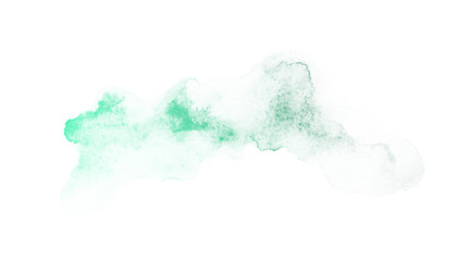 spectrum watercolor splash background isolated on white, for text,tag, logo, design. color like dark pale green, teal, emerald